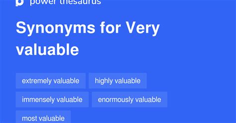 highly valuable synonym.